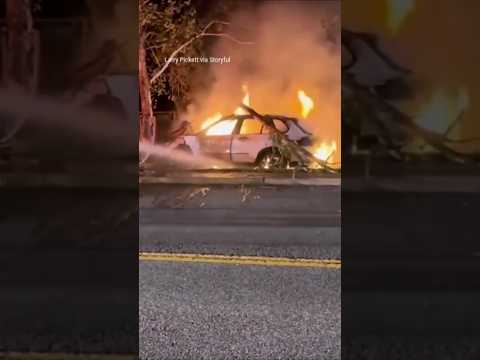 You are currently viewing WATCH: Army football player rescues victim from burning car #shorts #viral #carcrash #caraccident