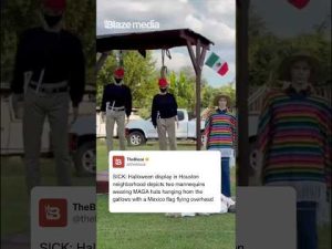 Read more about the article MAGA Mannequins HUNG From Gallows in Gross “Halloween Display”