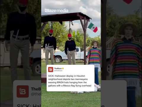 You are currently viewing MAGA Mannequins HUNG From Gallows in Gross “Halloween Display”