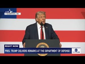 Read more about the article President Trump delivers remarks to military leaders in Virginia