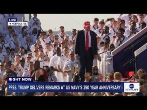 Read more about the article LIVE: Pres. Trump delivers remarks at US Navy’s 250 year anniversar