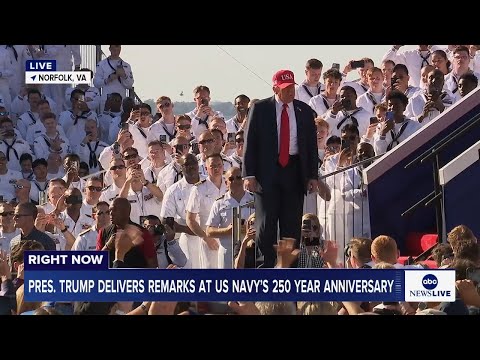Read more about the article LIVE: Pres. Trump delivers remarks at US Navy’s 250 year anniversar