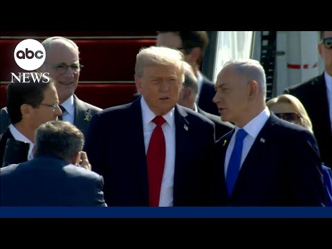 You are currently viewing President Trump arrives in Israel as hostages are being released
