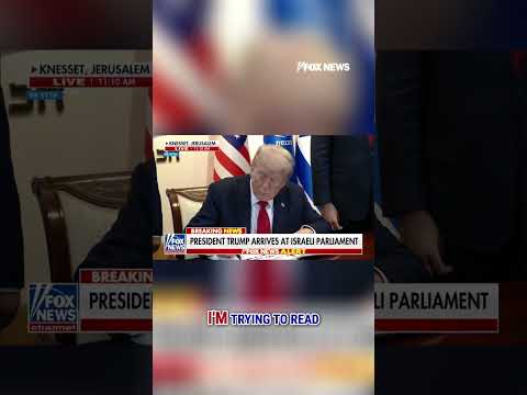You are currently viewing Trump welcomed at Israeli Knesset with HIGHEST honors #shorts #foxnews #trump #israel #world