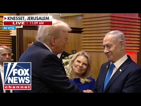 You are currently viewing BREAKING: Trump arrives at Israeli Knesset as all living hostages released