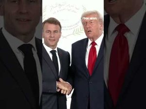 Read more about the article ‘Gutfeld!’ reacts to Trump’s awkwardly-long handshake with Macron: ‘Won’t let go!’ #shorts #foxnews