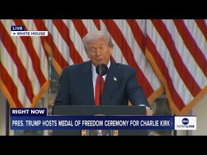 Read more about the article LIVE: President Trump takes part in Medal of Freedom ceremony for Charlie Kirk