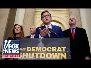 Read more about the article WATCH LIVE: Speaker Johnson holds a presser on day 16 of Democrat shutdown