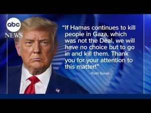 Read more about the article Trump threatens to “go in and kill” Hamas members as violence in Gaza continues