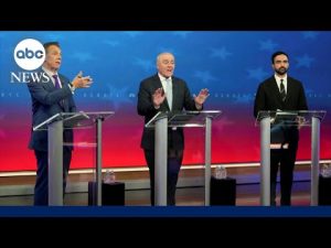 Read more about the article New York City mayoral candidates spar in heated debate