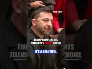 Read more about the article Trump on Zelenskyy’s fashion choice: ‘I think he looks beautiful in his jacket’ #shorts #usa #trump