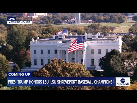 You are currently viewing Pres. Trump welcomes LSU, LSU Shreveport baseball champions to the White House