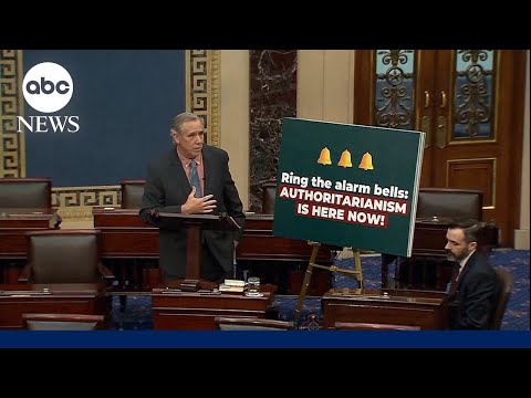 You are currently viewing Democrat blasts Trump’s ‘authoritarian grip’ on US in ongoing marathon floor speech