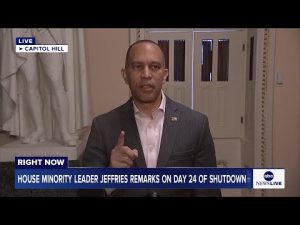 Read more about the article LIVE: House Minority Leader Jeffries holds news conference on day 24 of government shutdown