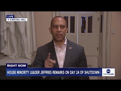 You are currently viewing LIVE: House Minority Leader Jeffries holds news conference on day 24 of government shutdown