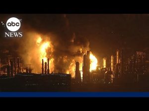 Read more about the article Firefighters battle large fire at Chevron refinery in Southern California