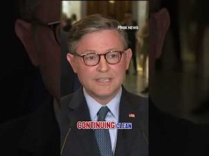 Read more about the article Speaker Johnson calls out Dems’ 180 on shutdowns: ‘They’ve changed their tune!’ #shorts