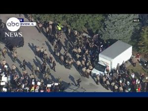 Read more about the article Protesters clash with federal agents in Chicago as ICE raids continue