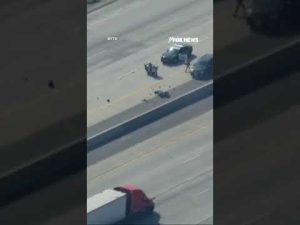 Read more about the article WATCH: Suspect accused of fatally shooting deputy leads officers on freeway chase #shorts #fox #news