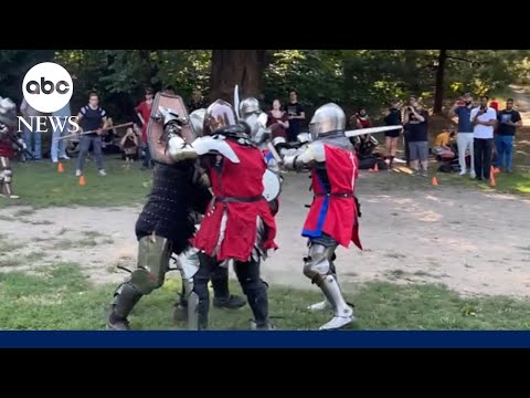Read more about the article These gladiators battle it out in a city park, not the Colosseum