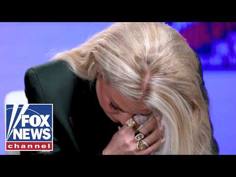 You are currently viewing TEARFUL TRIBUTE: Erika Kirk breaks down watching video of her late husband