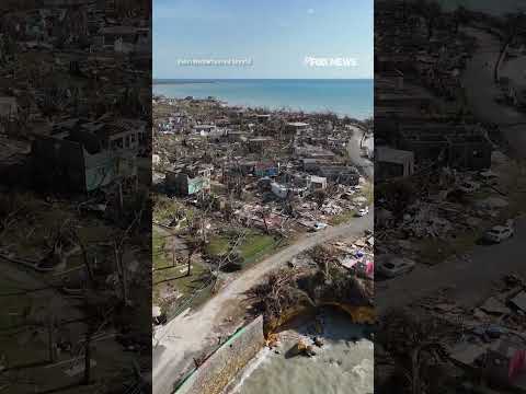Read more about the article CATASTROPHIC IMPACT: Drone footage captures devastation from Hurricane Melissa in Jamaica #shorts