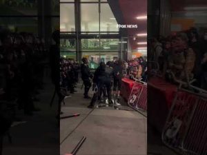 Read more about the article SEE IT: Man mocks Charlie Kirk after crossing barricade near Berkeley TPUSA event #shorts #foxnews