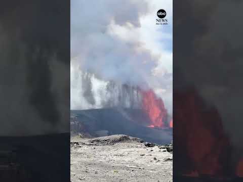 Read more about the article Funnel cloud of ash forms next to spewing lava in Hawaii