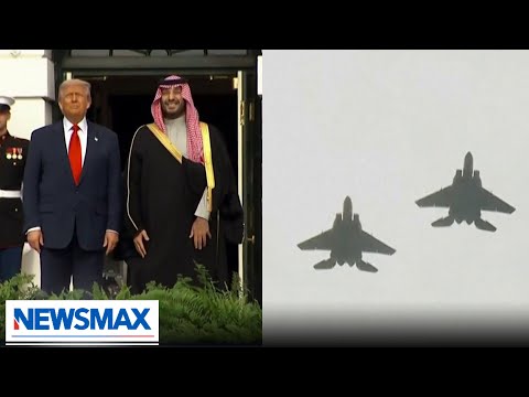 Read more about the article WATCH: Trump greets Saudi Crown Prince at White House with military pageantry, flyover