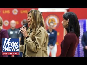 Read more about the article WATCH: First lady Melania Trump, second lady Usha Vance make remarks to troops at Camp Lejeune