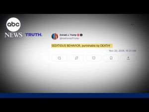 Read more about the article Trump accuses some Democrats of seditious behavior, suggests execution