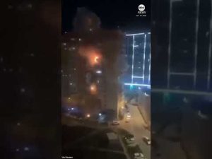 Read more about the article Russian apartment building hit by drone strike