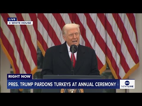 Read more about the article LIVE: President Trump pardons turkeys at annual White House ceremony