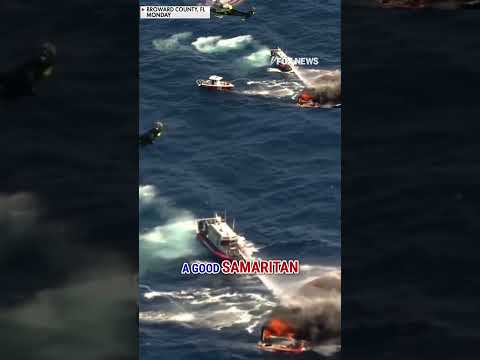 You are currently viewing WATCH: Two rescued after boat bursts into flames #shorts #florida #us #news #foxnews #boat #fire