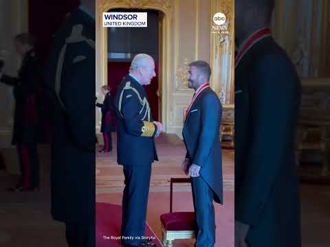 You are currently viewing David Beckham knighted by King Charles at Windsor Castle