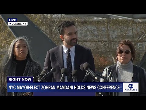 You are currently viewing COMING UP: NYC mayor-elect Zohran Mamdani holds news conference