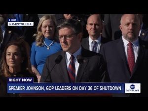 Read more about the article LIVE: Speaker Johnson, GOP leaders hold news conference on day 36 of government shutdown