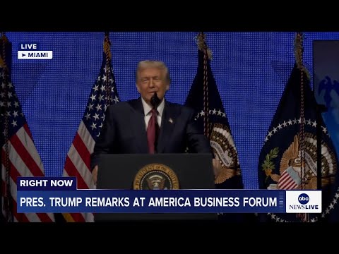 You are currently viewing LIVE: President Trump delivers remarks at America Business Forum in Miami