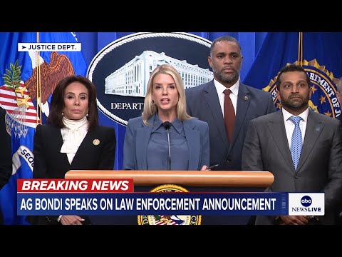 You are currently viewing LIVE: Attorney General Bondi, FBI Director Patel hold news conference