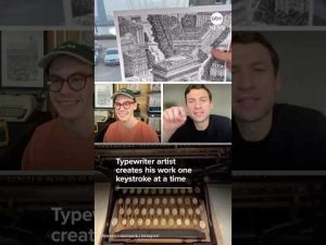 Read more about the article Typewriter artist creates his work one keystroke at a time
