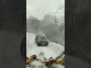 Read more about the article WATCH: Driver loses control of vehicle, SMASHES into snowplow
