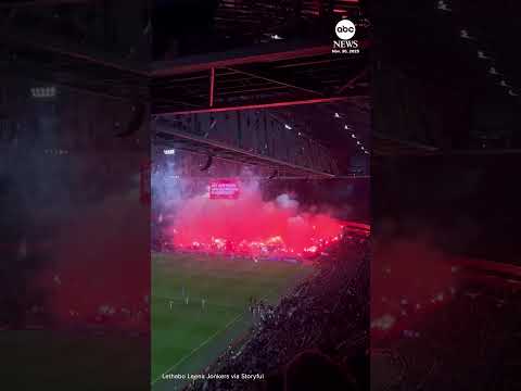 Read more about the article Dutch soccer match abandoned after fans set off fireworks in stands