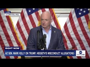 Read more about the article LIVE: AZ Sen. Mark Kelly remarks on Pres. Trump, Sec. Hegseth’s allegations of misconduct
