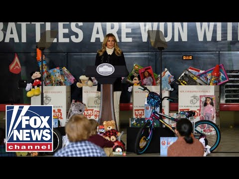 You are currently viewing WATCH LIVE: First lady Melania Trump attends Toys for Tots Charity Drive