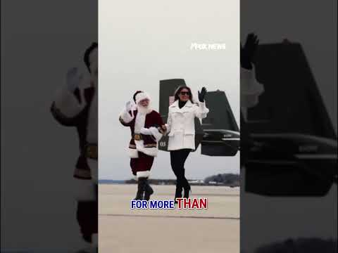 You are currently viewing HOLIDAY MISSION: First lady Melania Trump travels to Marine Corps Base Quantico #shorts #christmas