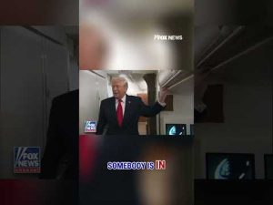 Read more about the article SEE IT: Trump gets bumped by someone opening bathroom door #shorts #foxnews #news #us