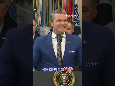 You are currently viewing Secretary of War Hegseth brings back medal for troops serving at the border #fox #us #military