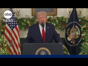 Read more about the article Trump hits Biden and old grievances, touts ‘our country is back’ in address