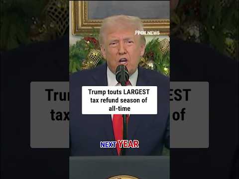 Read more about the article Trump touts LARGEST tax refund season of all-time #shorts #trump #tax #taxcuts #usnews #economy