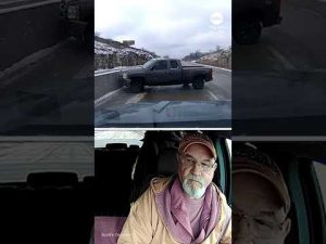 Read more about the article Alert driver avoids collision after pickup truck loses control